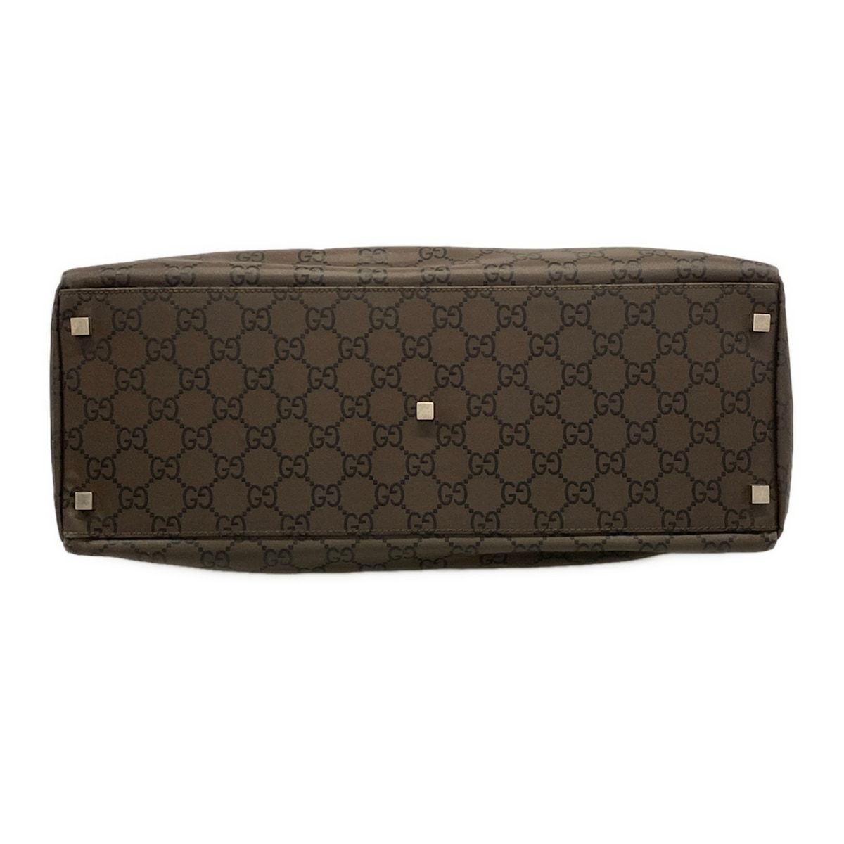 Gucci Boston Bag GG Pattern Dark Brown No Lock — view 5
