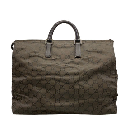 Gucci Boston Bag GG Pattern Dark Brown No Lock — view 3
