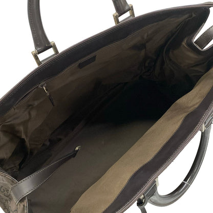 Gucci Boston Bag GG Pattern Dark Brown No Lock — view 7