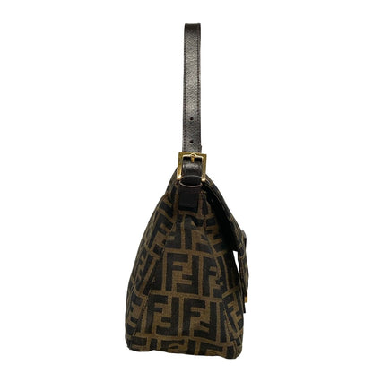 Fendi Handle Mamma Bucket Zucca Pattern Brown Dark Leather — view 4