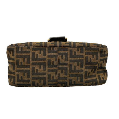Fendi Handle Mamma Bucket Zucca Pattern Brown Dark Leather — view 5