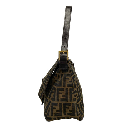 Fendi Handle Mamma Bucket Zucca Pattern Brown Dark Leather — view 2