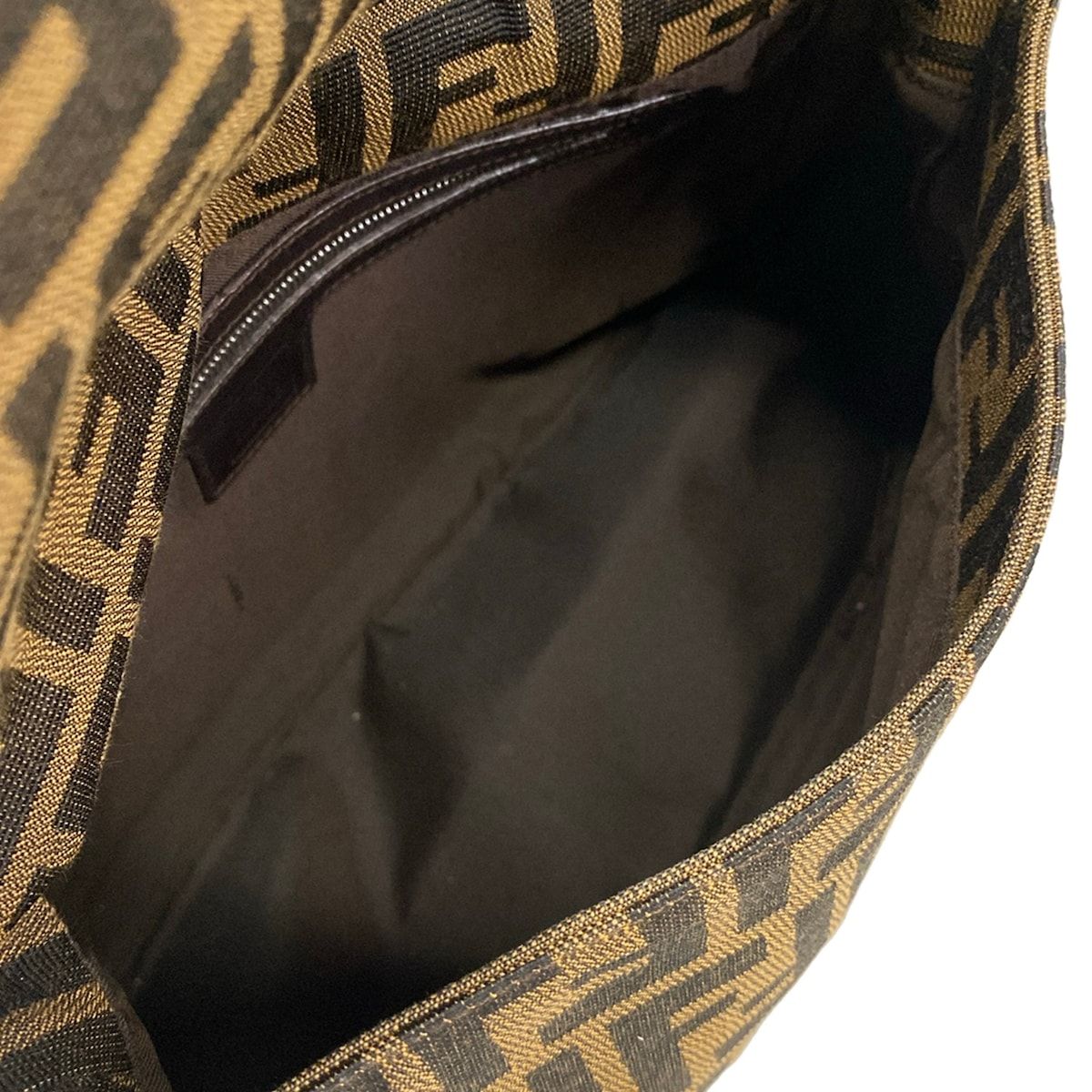 Fendi Handle Mamma Bucket Zucca Pattern Brown Dark Leather — view 7