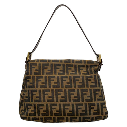 Fendi Handle Mamma Bucket Zucca Pattern Brown Dark Leather — view 3