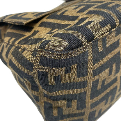 Fendi Handle Mamma Bucket Zucca Pattern Brown Dark Leather — view 6