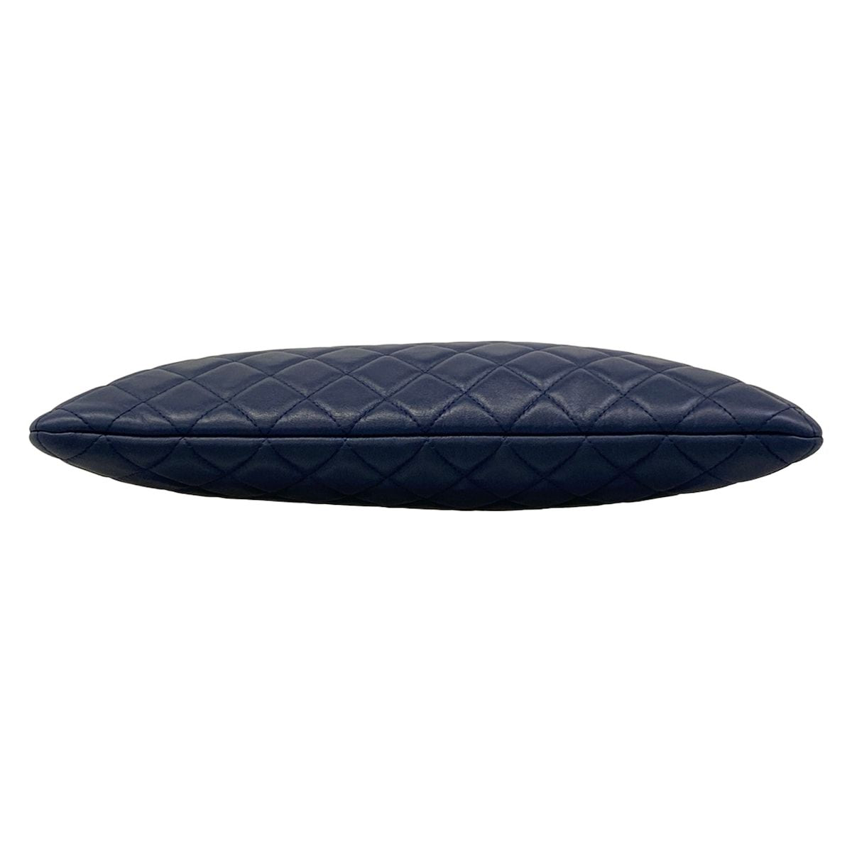 Chanel Clutch Quilted Navy Silver Lambskin — view 5