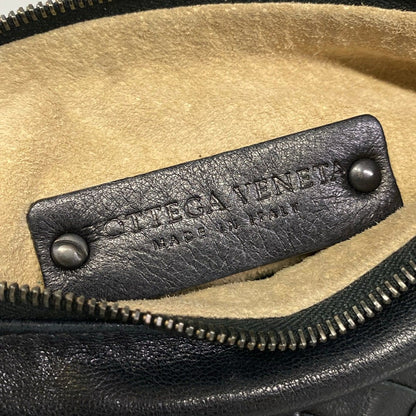 Bottega Veneta Shoulder Bag Intrecciato Black Leather — view 8