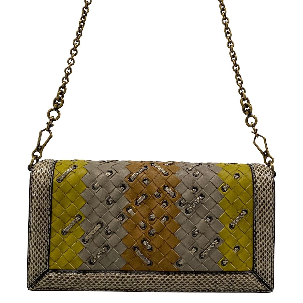 Bottega Veneta Shoulder Bag Ayers Gray Chain Leather — view 3