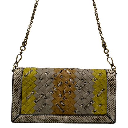 Bottega Veneta Shoulder Bag Ayers Gray Chain Leather — view 3