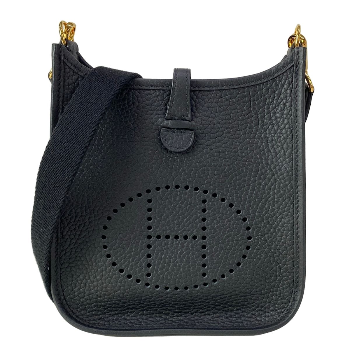 Hermes Shoulder Bag Evelyne TPM Amazon Black Gold