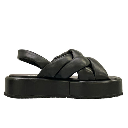Prada Sandals Black Platform Leather — view 2