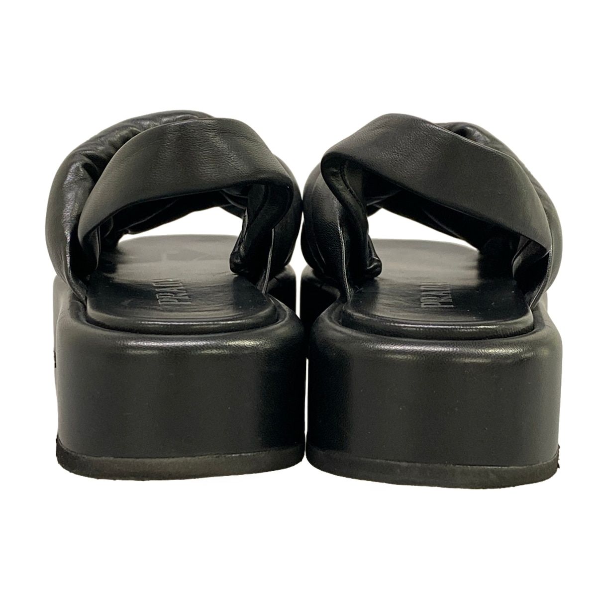 Prada Sandals Black Platform Leather — view 6