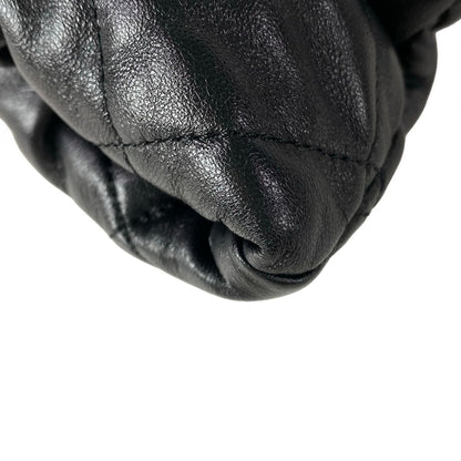 Chanel Shoulder Bag Quilted AS Black Metal Gold Lambskin — view 6