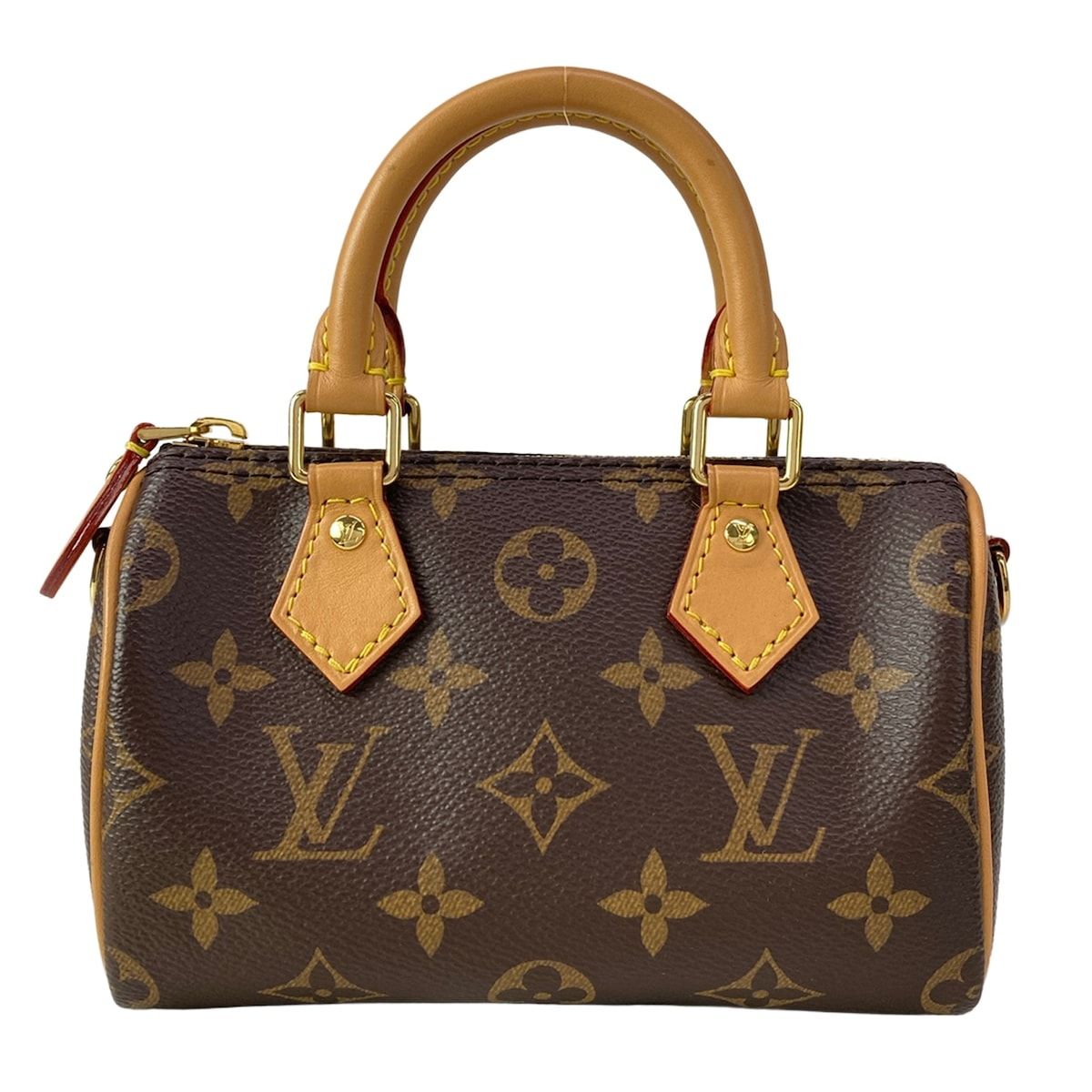Louis Vuitton Handle Monogram Nano Speedy Handbag