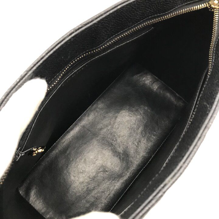 Chanel CC Logo Caviar Leather Medallion Tote Bag Black — view 7