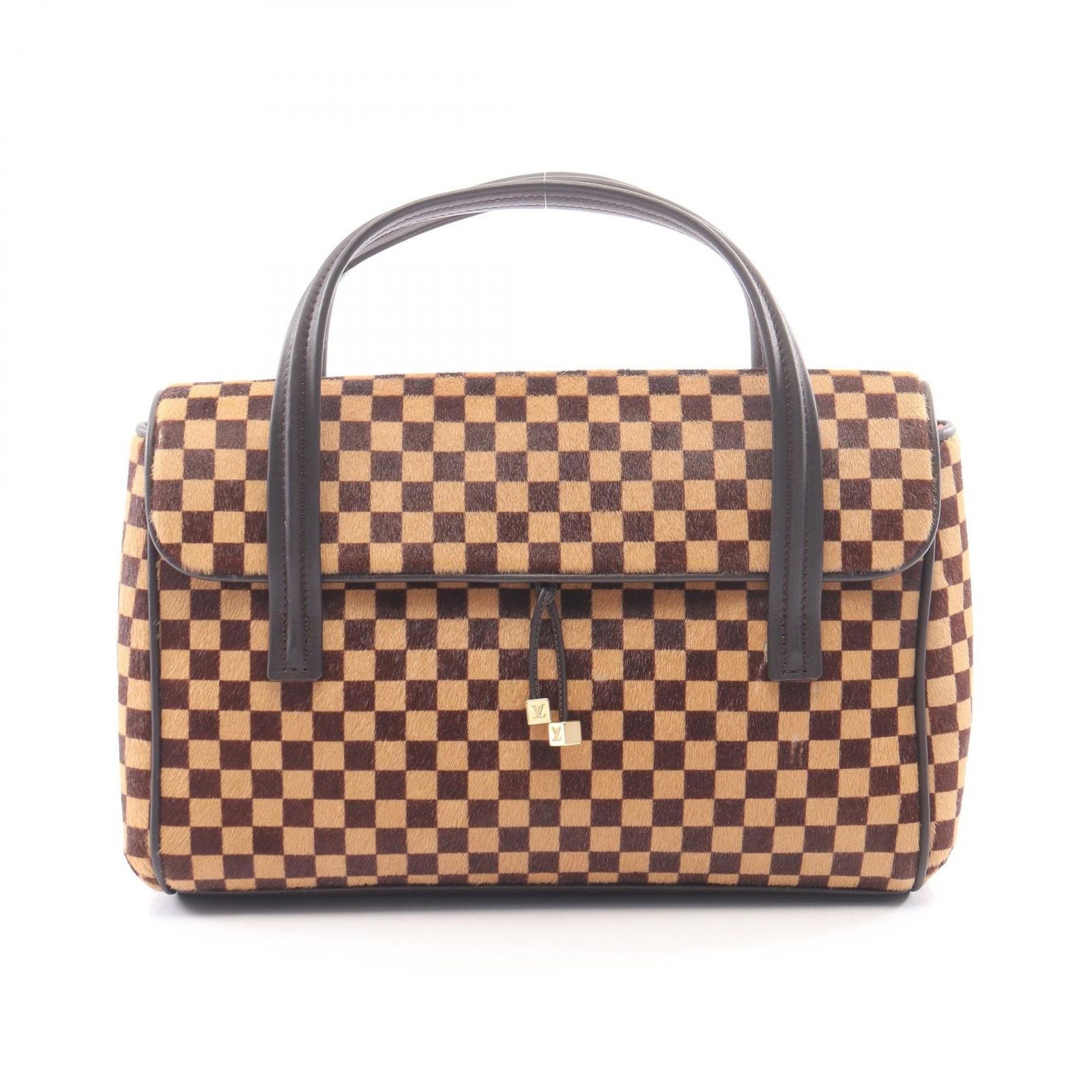 Louis Vuitton Handle Lion Damier Sauvage Leather Handbag