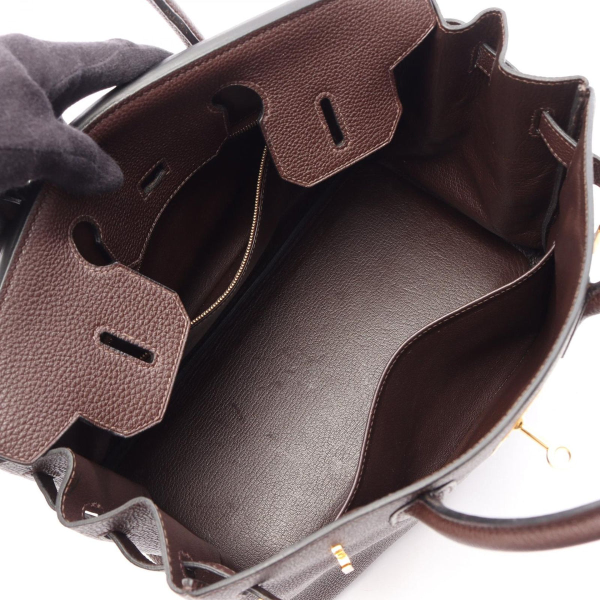 Hermes Birkin 30 Chocolat Handbag — view 3