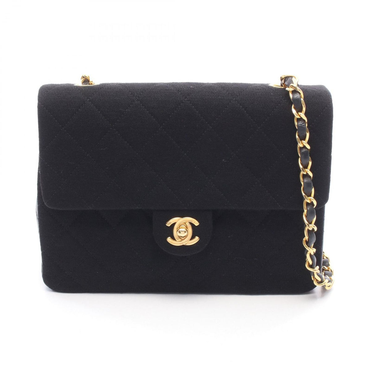 Chanel Shoulder Bag Mini Quilted 20 Black Lambskin Chain