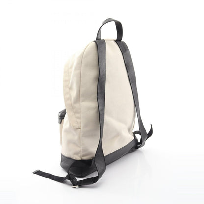 Balenciaga Backpack Navy Ivory Black Canvas Leather Logo — view 2