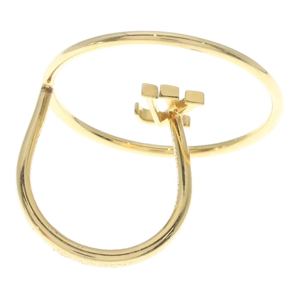 Louis Vuitton Bague LV Eclipse Logo Ring Gold — view 2