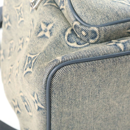Louis Vuitton Monogram Wash Denim Montsouris Backpack Canvas Blue — view 5