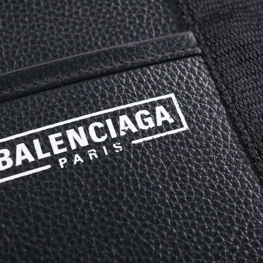 Balenciaga Logo Print Tote Bag Black — view 7