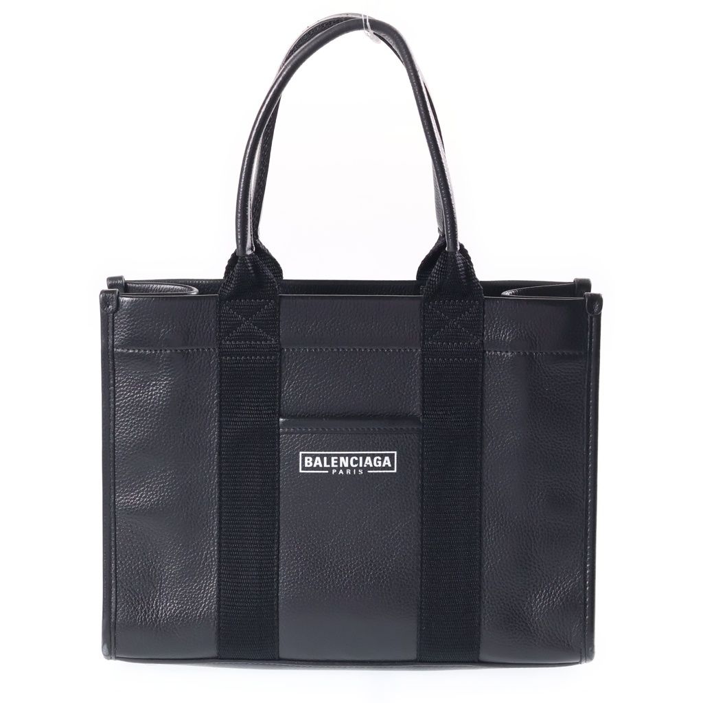 Balenciaga Logo Print Tote Bag Black
