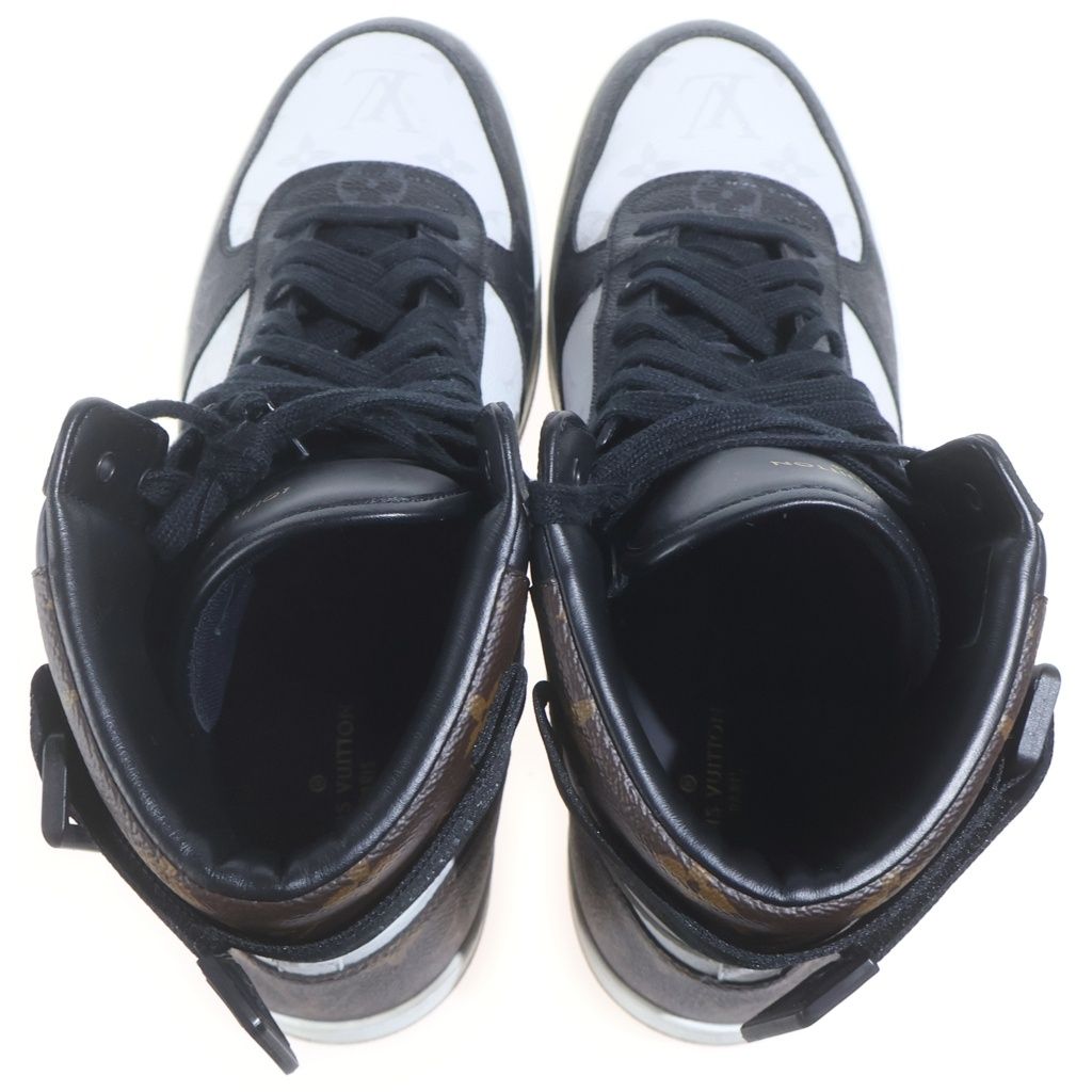 Louis Vuitton Rivoli Trainer Boot Sneakers Line Monogram Leather High Cut 9.5 — view 4