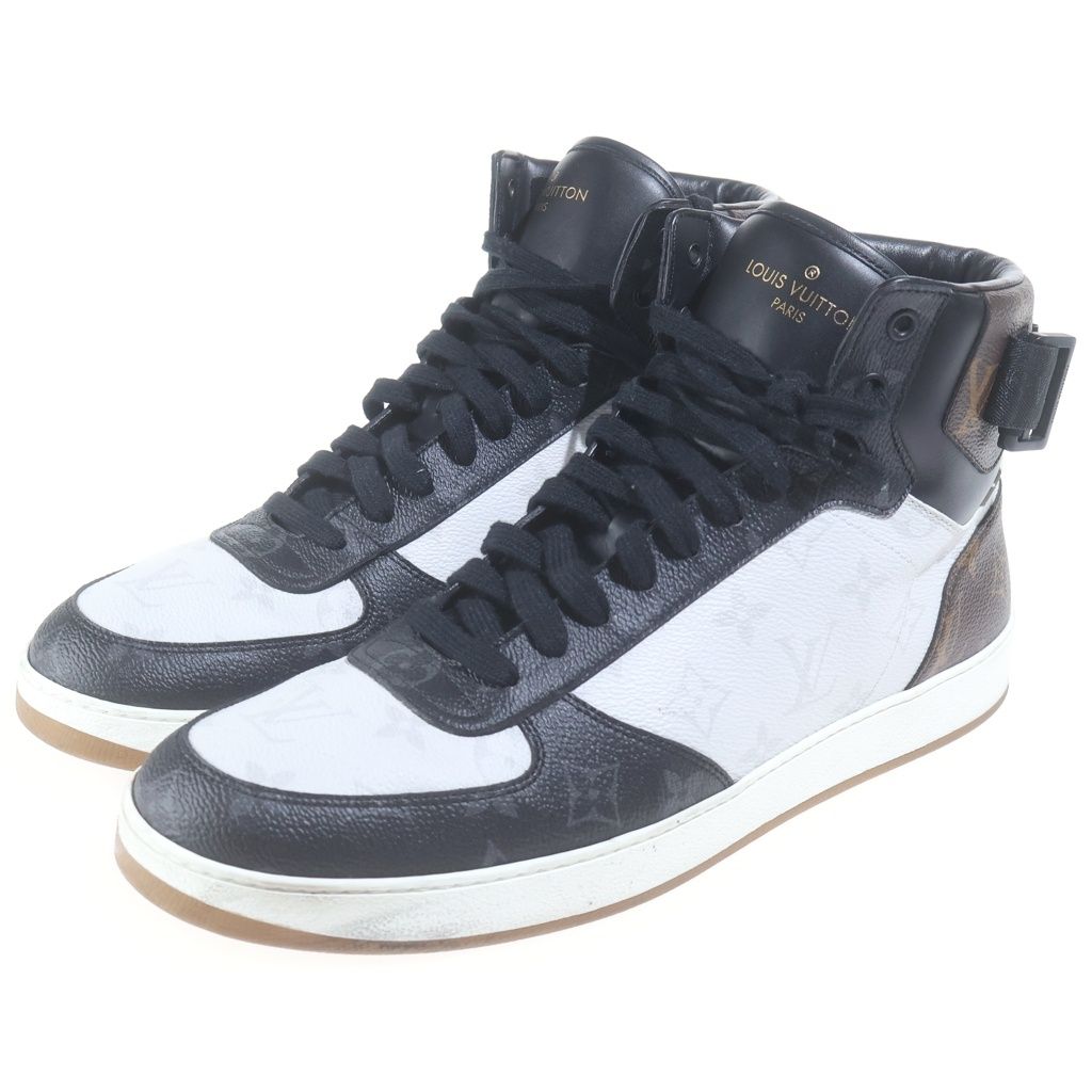 Louis Vuitton Rivoli Trainer Boot Sneakers Line Monogram Leather High Cut 9.5 — view 2