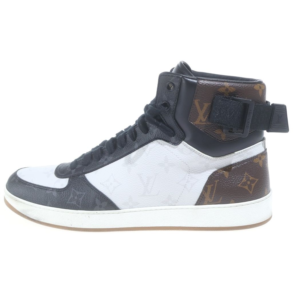 Louis Vuitton Rivoli Trainer Boot Sneakers Line Monogram Leather High Cut 9.5