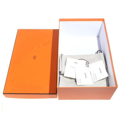 Hermes Game Kelly Buckle Leather Slip Ons White Slippers — view 7