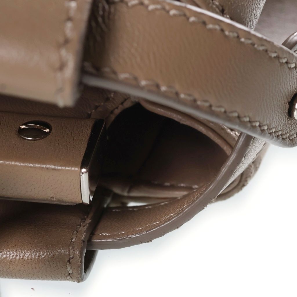 Fendi Peekaboo Mini 2-Way Shoulder Bag Handle Beige — view 7