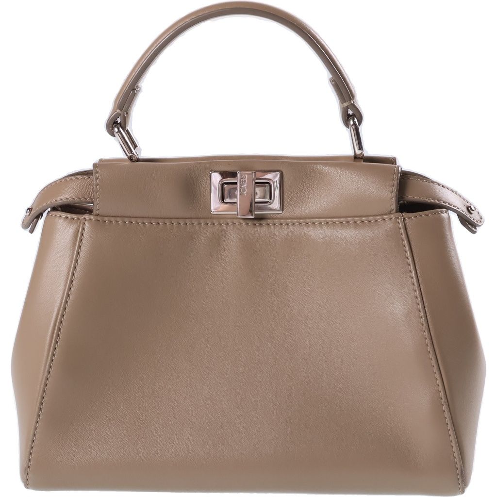 Fendi Peekaboo Mini 2-Way Shoulder Bag Handle Beige — view 2