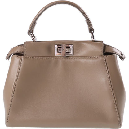 Fendi Peekaboo Mini 2-Way Shoulder Bag Handle Beige — view 2