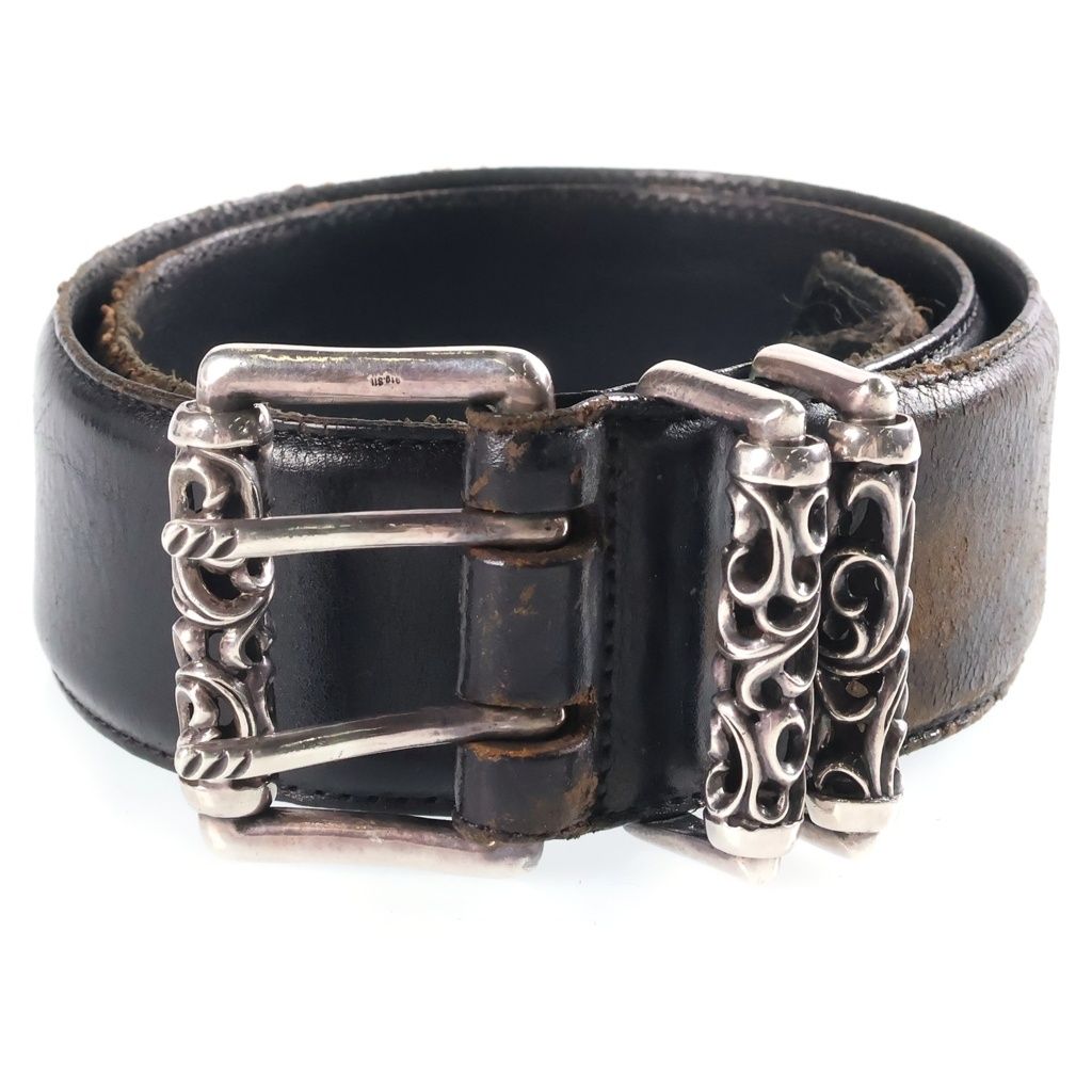Chrome Hearts Blt Roller Double Pin Leather Belt