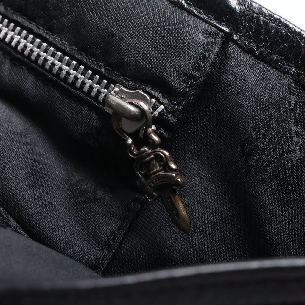 Chrome Hearts FS Tote Bag Leather Black with Cross Patch — view 7