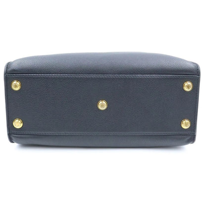 Louis Vuitton on My Side MM Handle Noir Leather Handbag — view 4