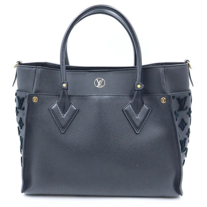 Louis Vuitton on My Side MM Handle Noir Leather Handbag — view 2