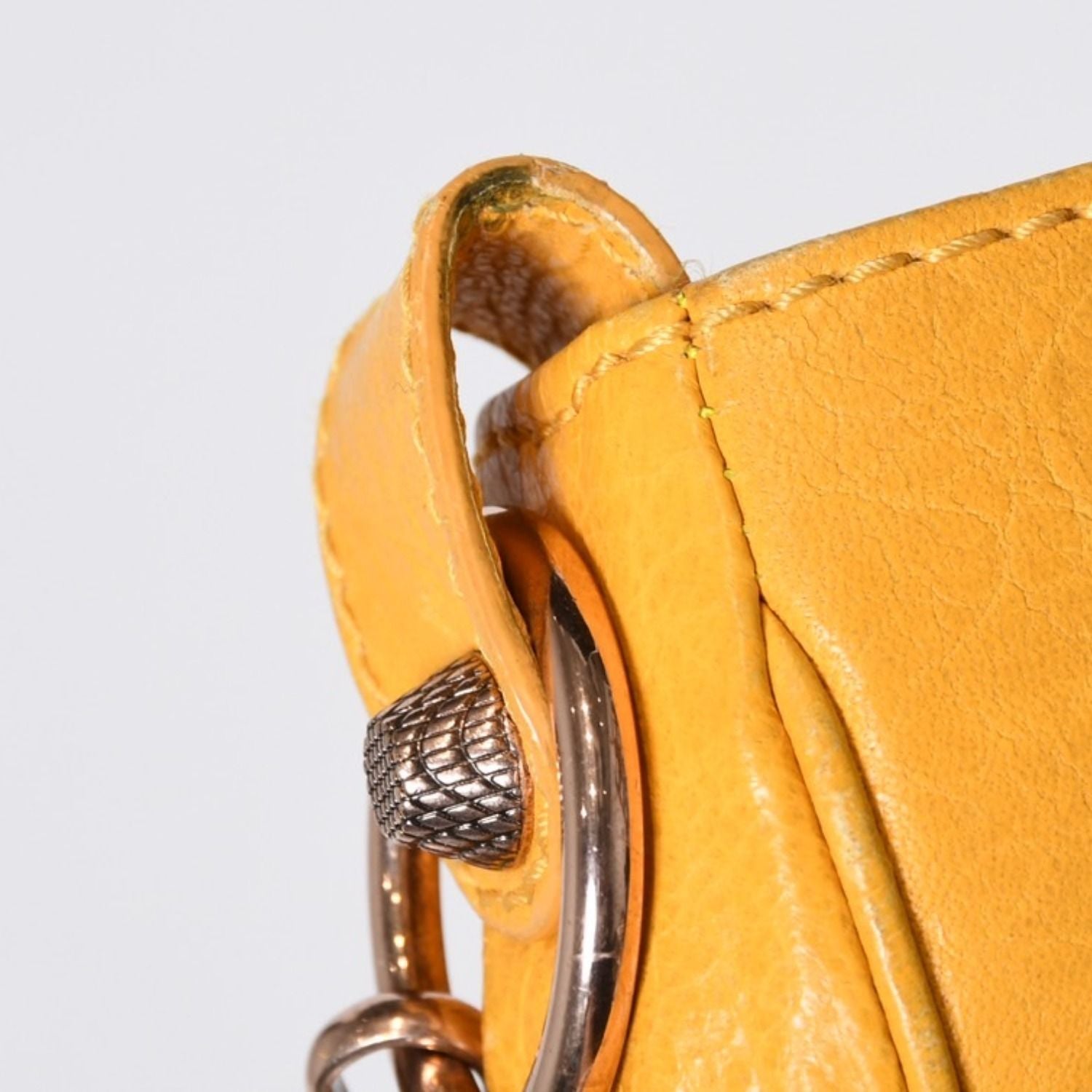 Balenciaga Mini City Shoulder Bag Yellow Leather Champagne Gold — view 7