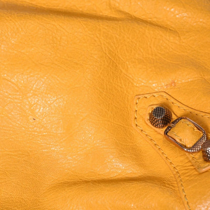 Balenciaga Mini City Shoulder Bag Yellow Leather Champagne Gold — view 5
