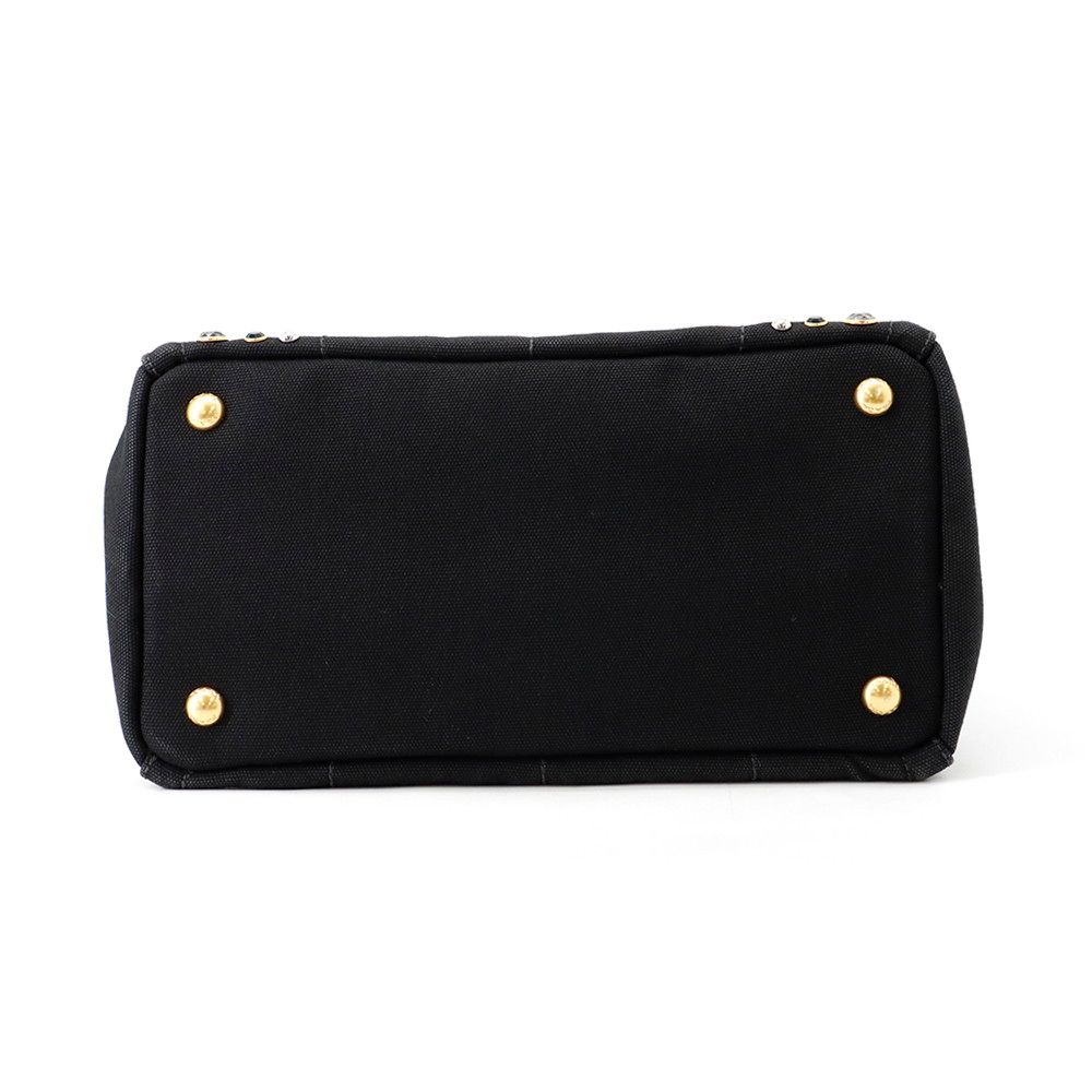 Prada Tote Bag Canapa View Canvas B Black — view 3