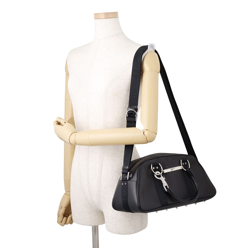 Dior Handle Hardcore Rhinestone 2-Way Shoulder Black Handbag — view 5