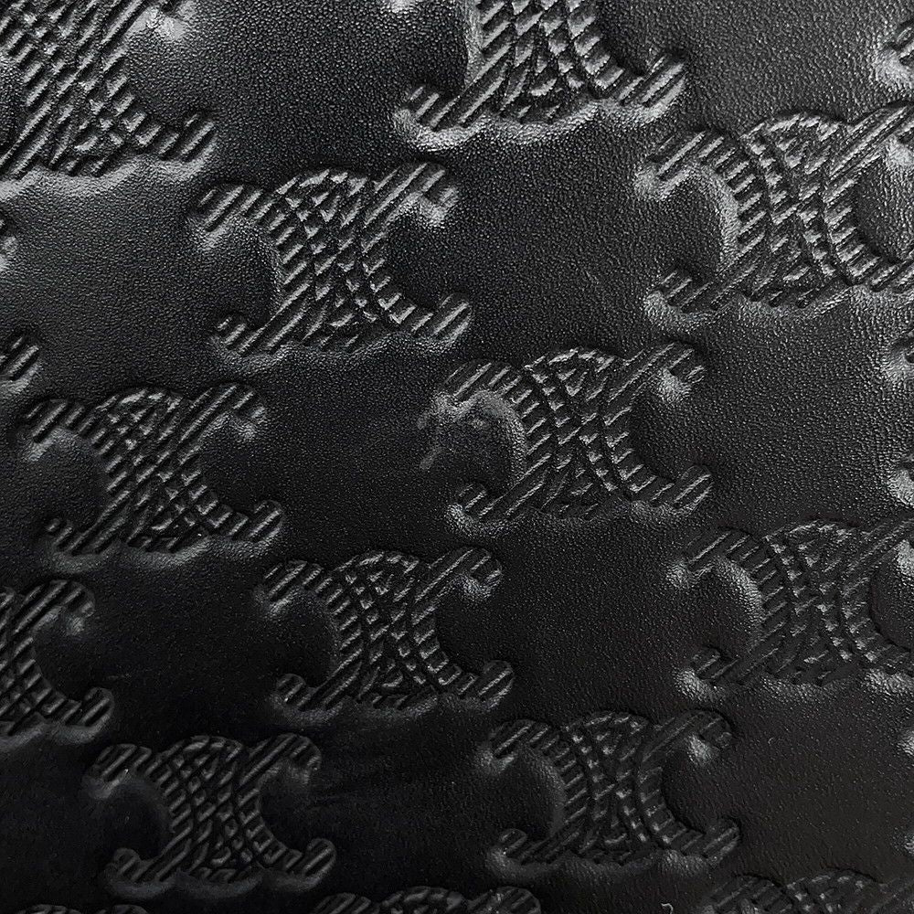 Celine Clutch Triomphe Calfskin Black — view 7