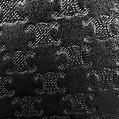 Celine Clutch Triomphe Calfskin Black — view 7