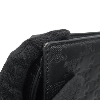 Celine Clutch Triomphe Calfskin Black — view 8