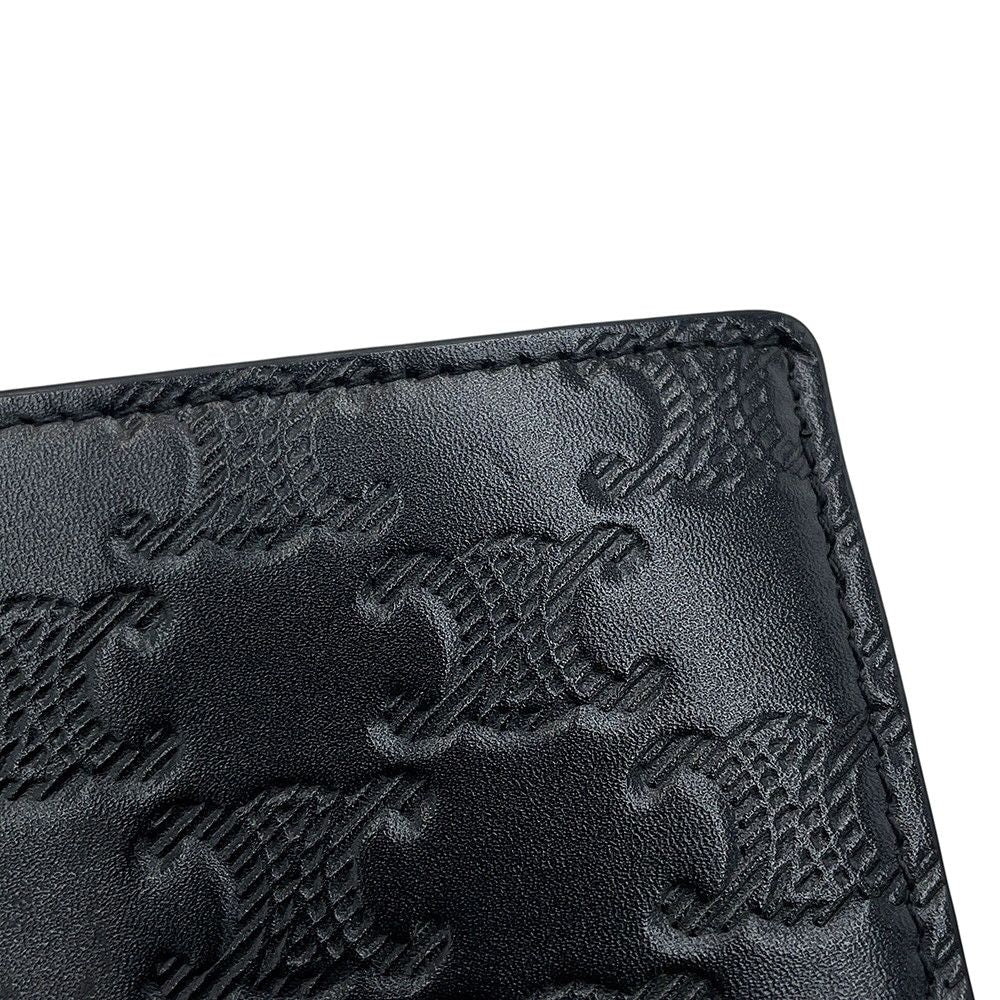 Celine Clutch Triomphe Calfskin Black — view 6