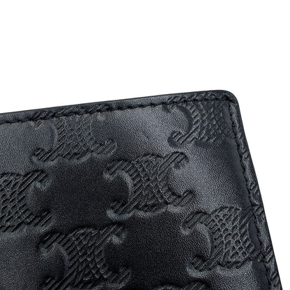 Celine Clutch Triomphe Calfskin Black — view 6