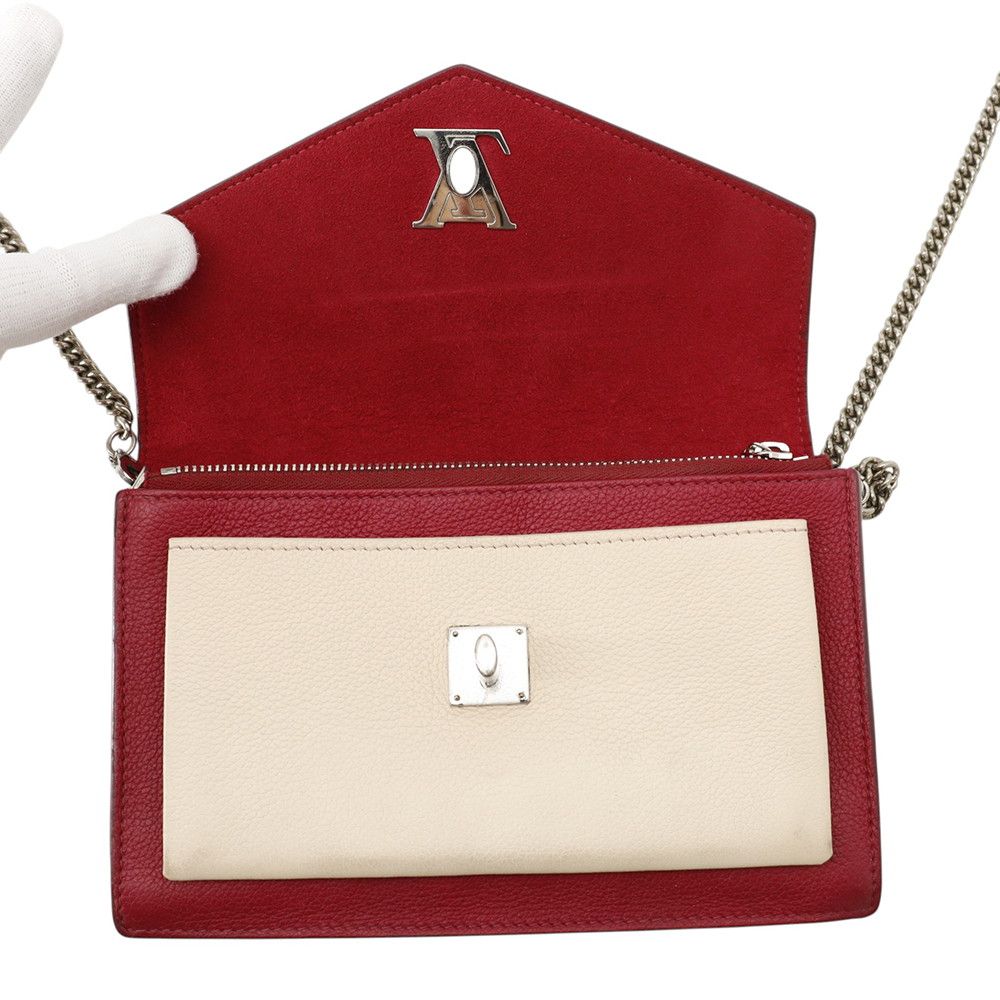 Louis Vuitton Chain Shoulder Bag Calf Leather Pochette Lockme — view 5