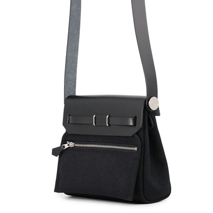 Hermes Shoulder Bag Herbag Zip Mini Black Silver Toilet Ash Vache Hunter — view 2