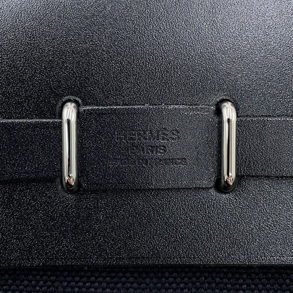 Hermes Shoulder Bag Herbag Zip Mini Black Silver Toilet Ash Vache Hunter — view 6